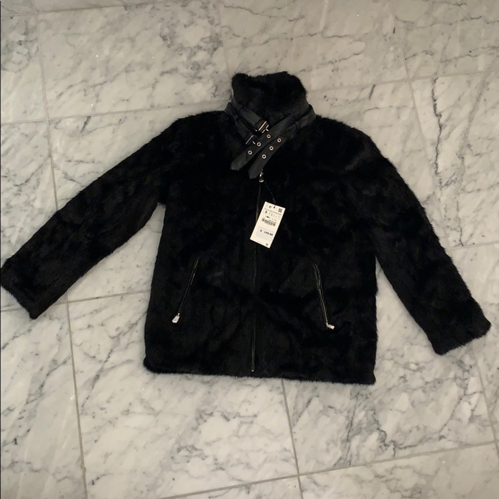 Zara Faux Fur coat NWT